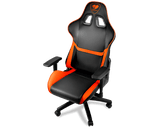 Cougar Armor Sort/Orange - Gamer stol - PU Læder - Op til 120 KG Cougar
