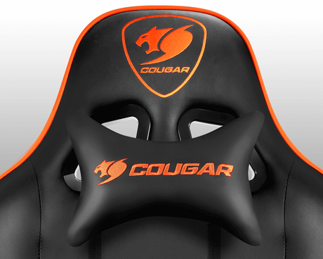 Cougar Armor Sort/Orange - Gamer stol - PU Læder - Op til 120 KG Cougar