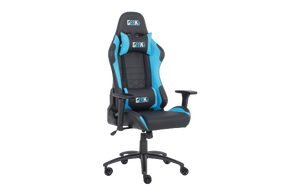 Geekd Vulcan Gamerstol Sort/Blå - Top PU Læder - Op til 120 KG Geekd