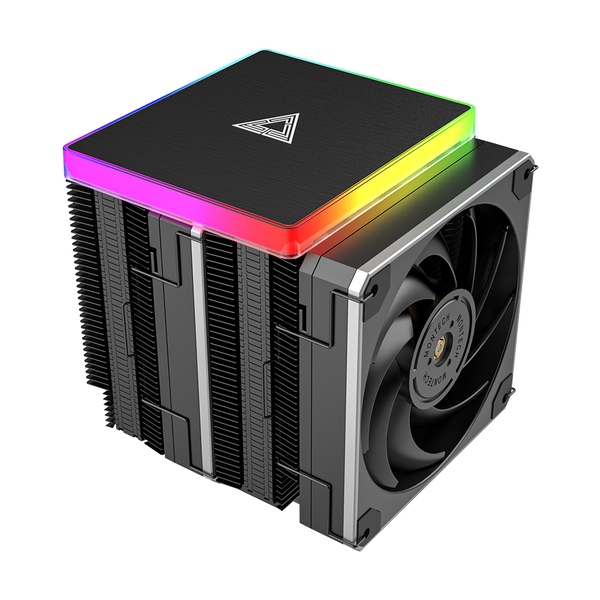 Montech Metal DT24 Premium - CPU cooler, ARGB top cover, 2x 120mm PWM fans, LGA1700 + AM5 support, 270W TDP