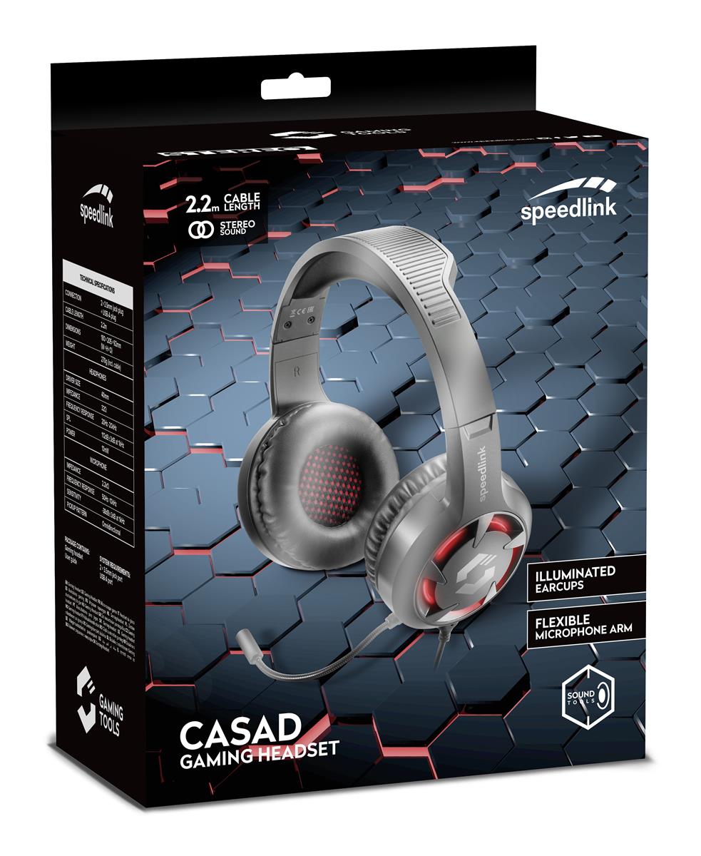 SpeedLink - CASAD Gaming Headset, svart 