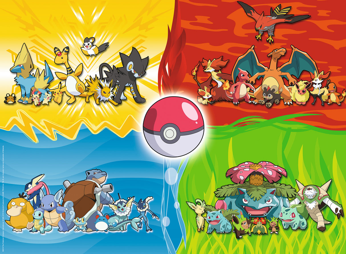 Pokémonpussel - Pokémontyper (150 XXL-bitar)