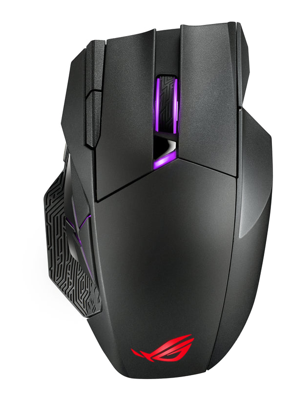 ASUS ROG Spatha X (P707) Trådlös spelmus, ergonomisk design, 12 programmerbara knappar, 19000 DPI