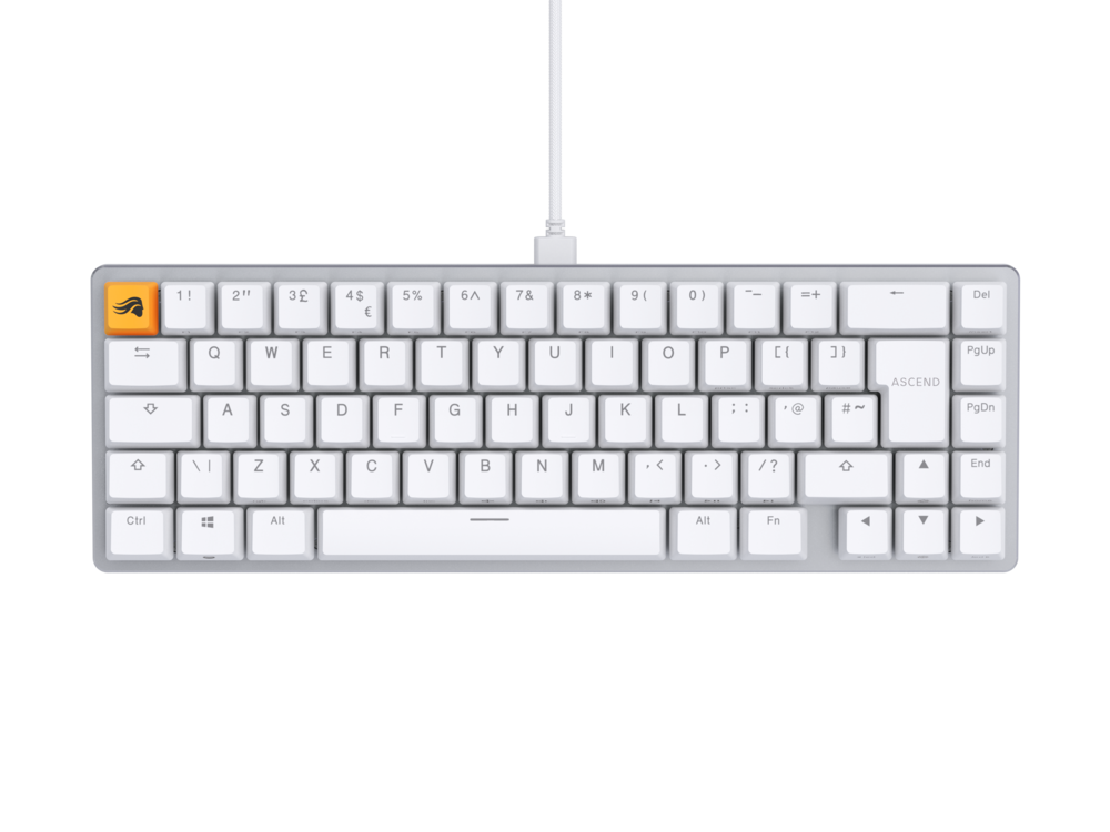 Glorious GMMK 2 Compact 65% - Fox switch, NO-Layout - Hvid Glorious
