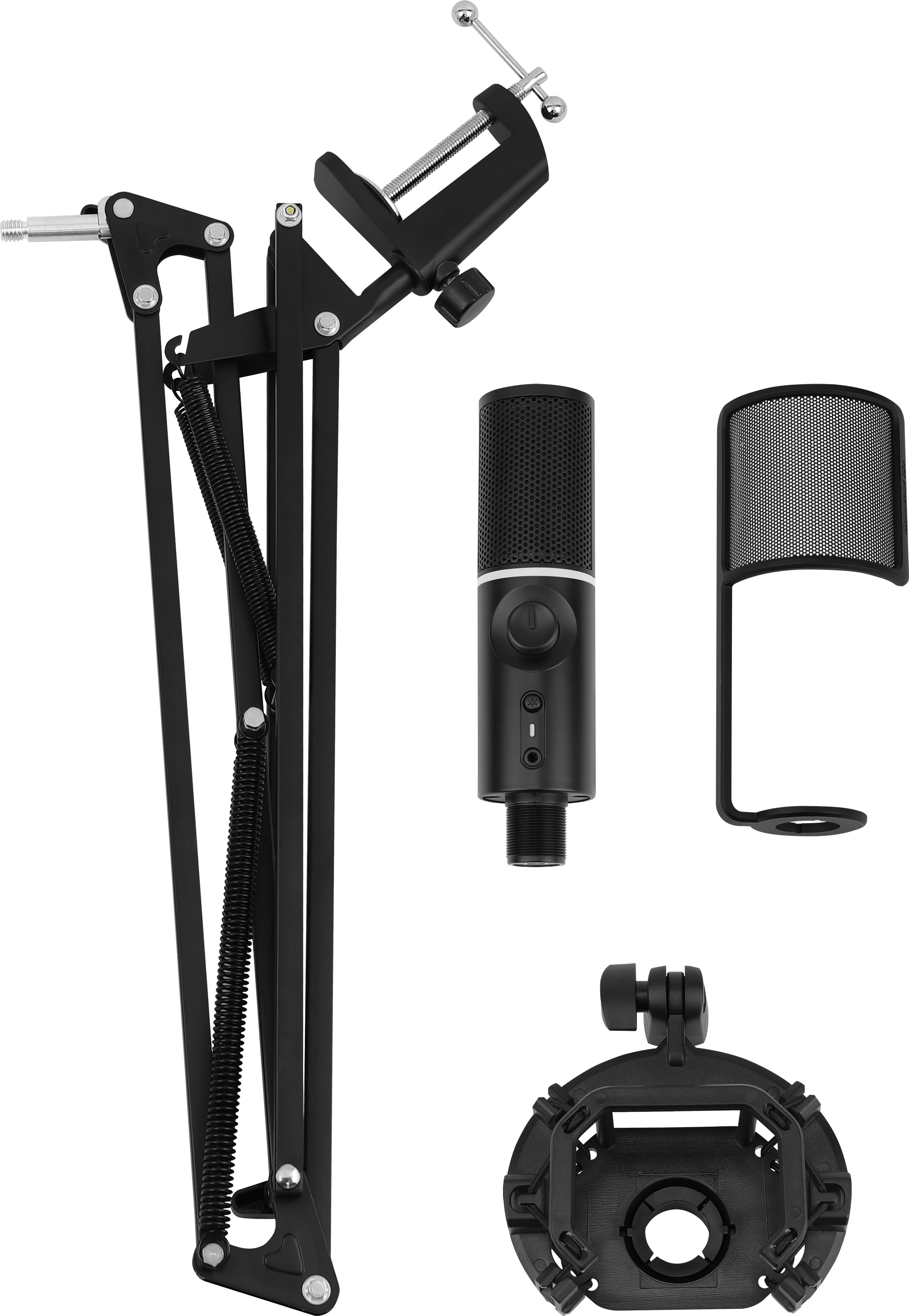 Streamplify MIC RGB Mikrofon incl. Mic-arm - Sort Streamplify