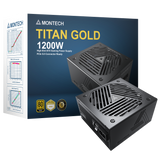 Montech Titan 1200W - Full modulär, 80+ guld &amp; Cybenetics Gold, ATX 3.0, 12VHPWR-kontakt