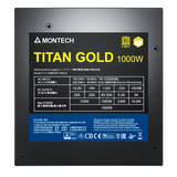 Montech Titan 1000W - Full modulär, 80+ guld &amp; Cybenetics Gold, ATX 3.0, 12VHPWR-kontakt