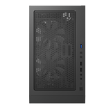 Montech X3 Glas Sort - 6 Fans Inkluderet (Statisk RGB) - Tempereret Glas Side