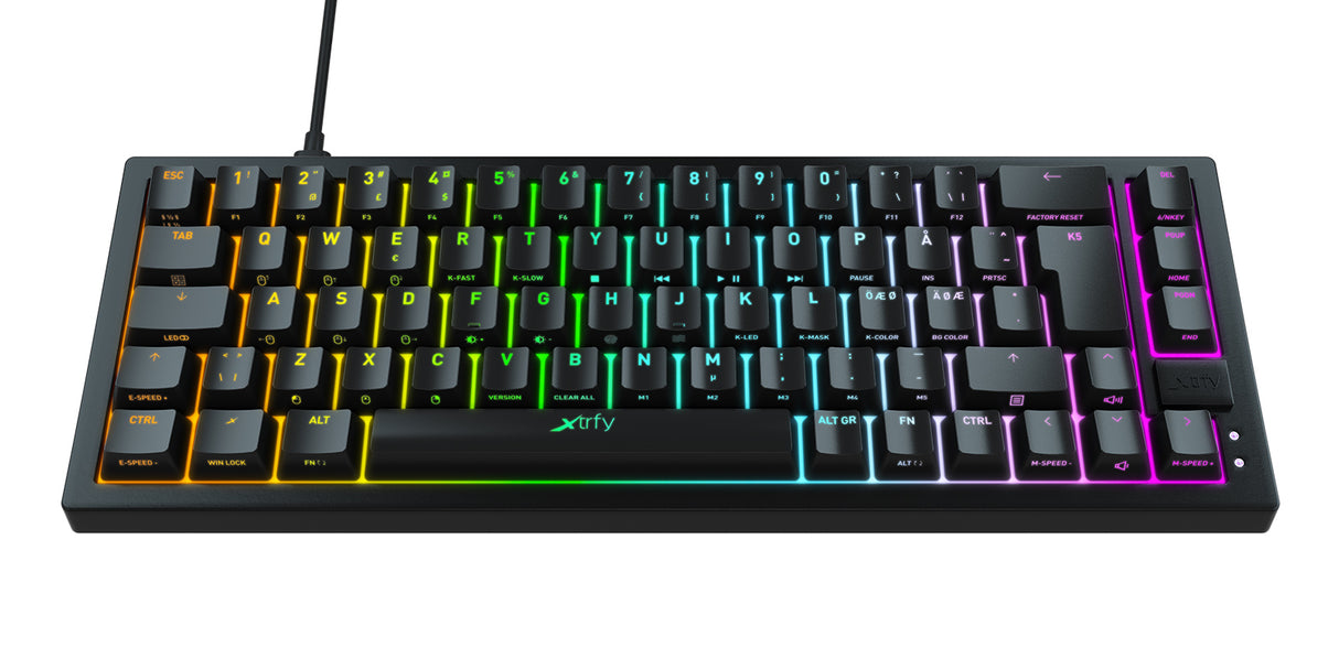 Xtrfy K5 RGB, Compact 65% Sort Xtrfy