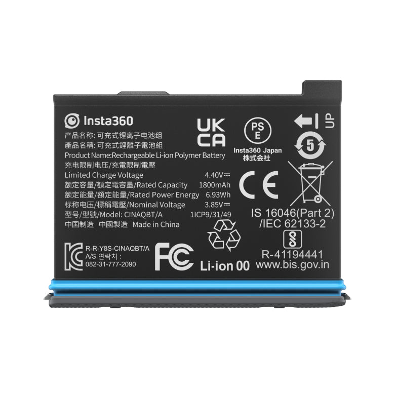 Insta360-batteri litiumpolymer 1800mAh