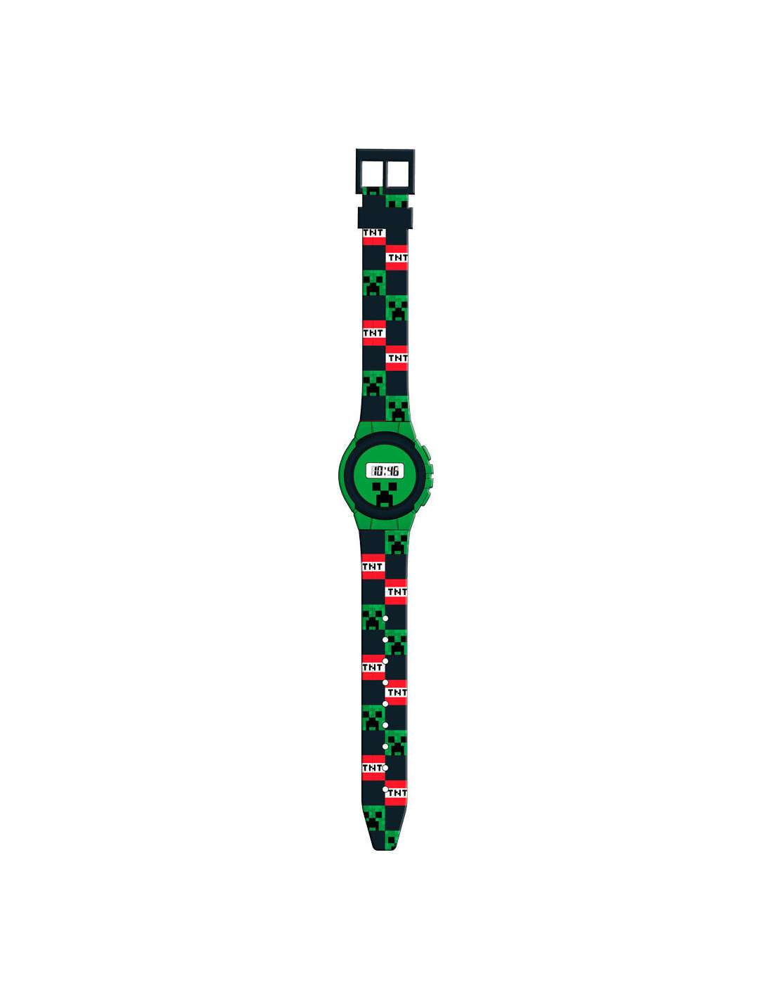 Minecraft digital armbandsklocka med creeper och TNT