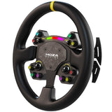 MOZA RS V2 Ratt, Rund - Läder (33 cm)
