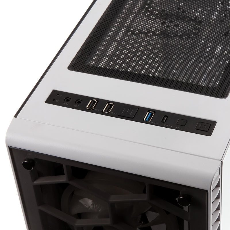 Kolink Observatory RGB Midi-Tower, Tempered Glass - White Window Kolink
