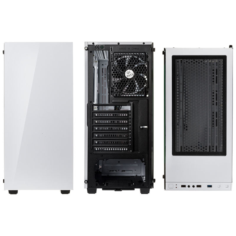 Kolink Stronghold Midi-Tower, Tempered Glass - White Window Kolink
