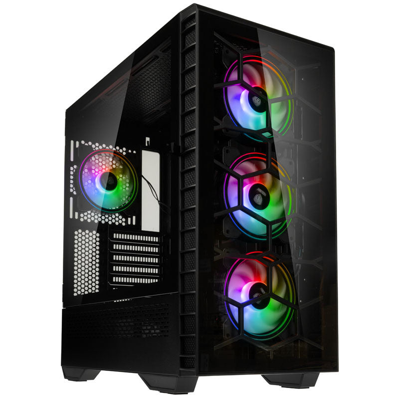 Kolink Observatory Y ARGB Midi-Tower Gaming Case-Black Window Kolink