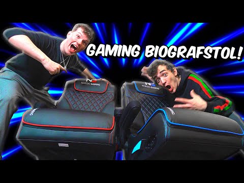 Nordic Gaming Cinema Chair Blå Svart Gamer Chair - PU Läder - Inbyggt musiksystem