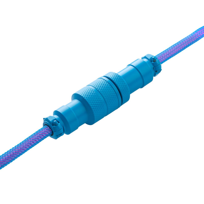 CableMod Pro Coiled Keyboard Cable USB A to USB Type C, Galaxy Blue - 150cm CableMod
