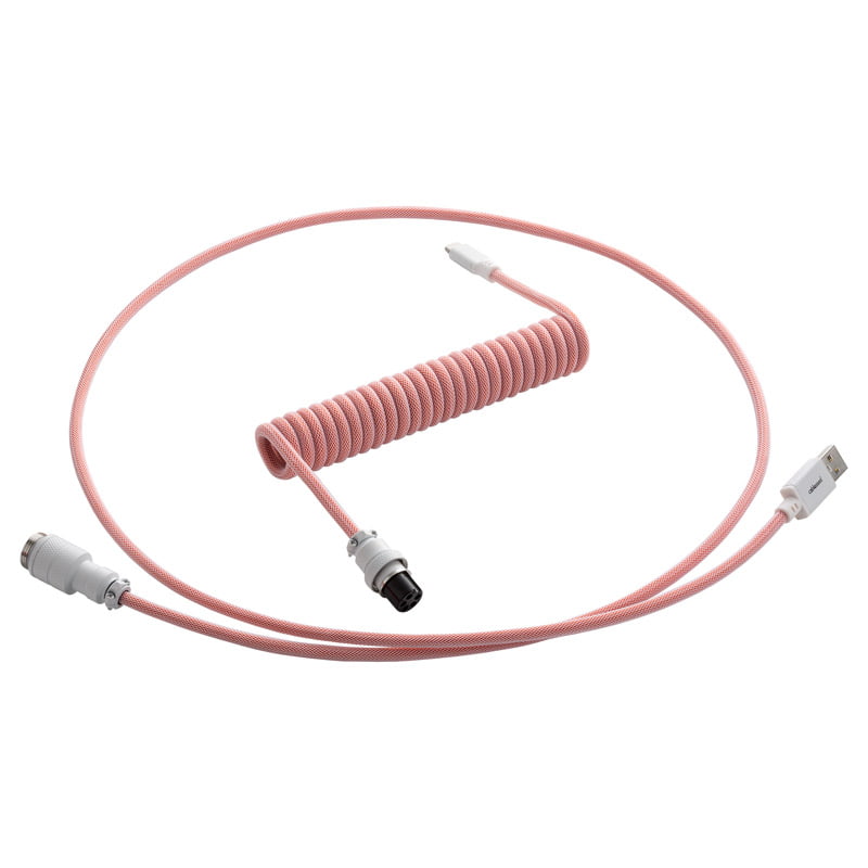 CableMod Pro Coiled Keyboard Cable USB A to USB Type C, Orangesicle - 150cm CableMod