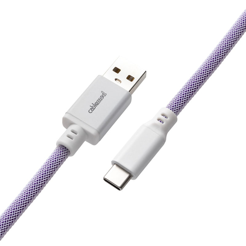 CableMod Pro Coiled Keyboard Cable USB A to USB Type C, Rum Raisin - 150cm CableMod