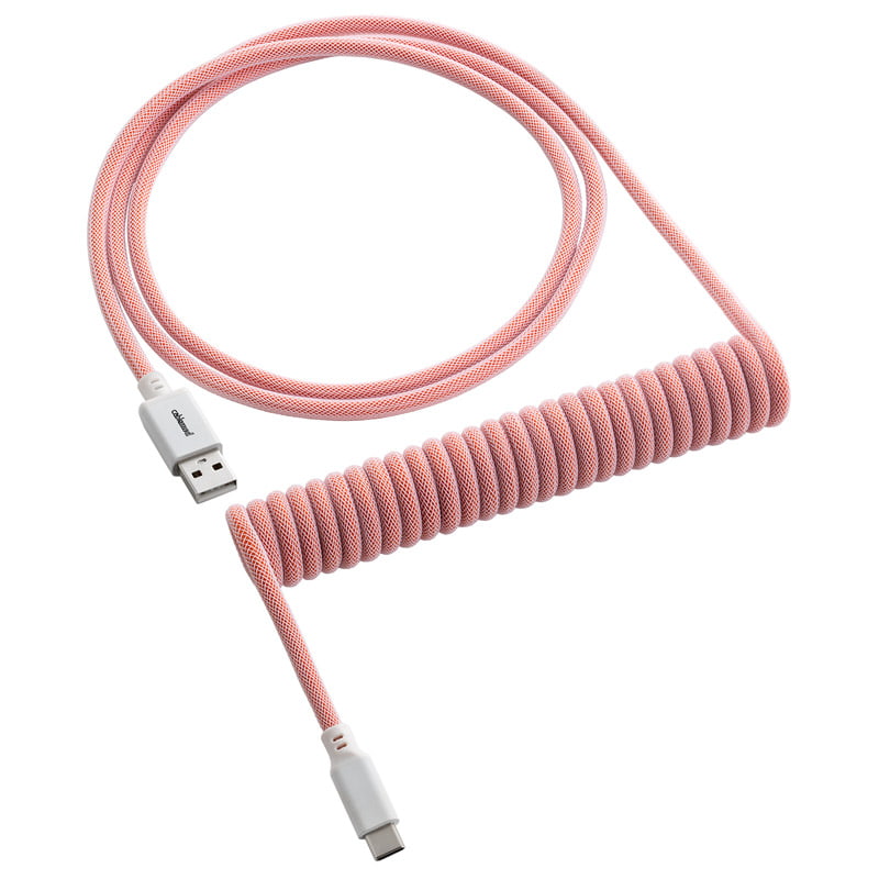 CableMod Classic Coiled Keyboard Kabel USB-C till USB Typ A, Orangesicle - 150cm