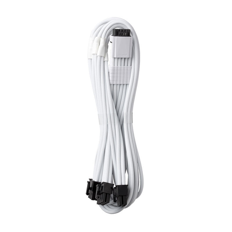 CableMod RT-Series Pro ModMesh 12VHPWR till 3x PCI-e-kabel för ASUS/Seasonic - 60 cm, vit
