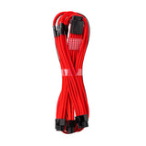 CableMod RT-Series Pro ModMesh 12VHPWR till 3x PCI-e-kabel för ASUS/Seasonic - 60 cm, röd