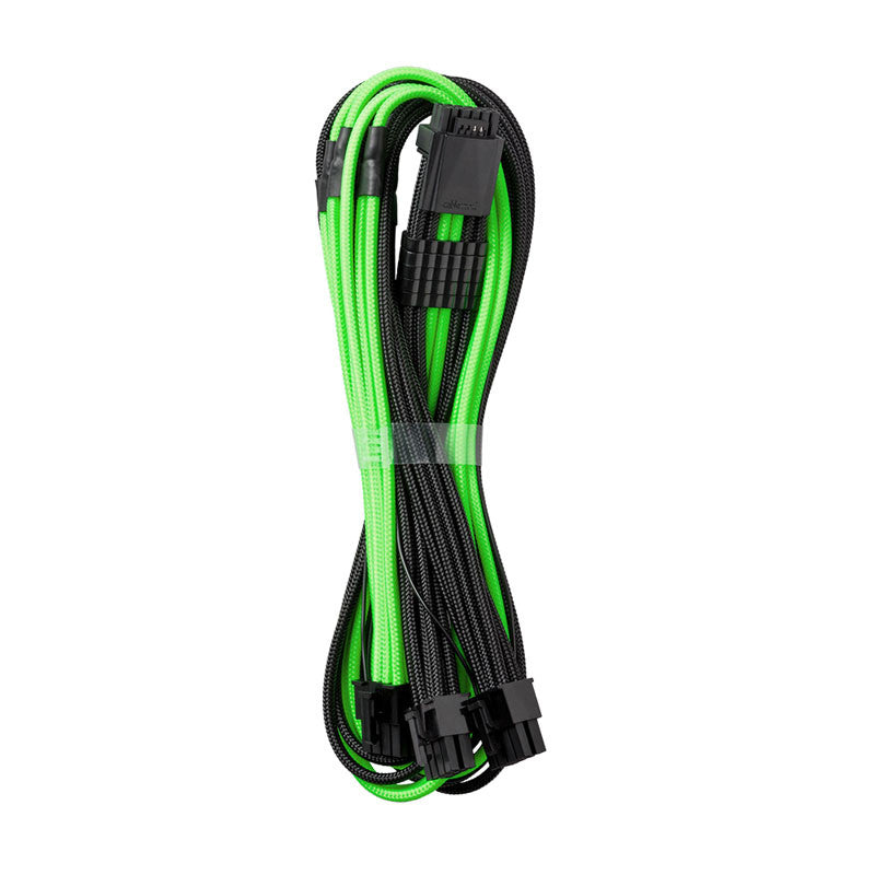 CableMod RT-Series Pro ModMesh 12VHPWR till 3x PCI-e-kabel för ASUS/Seasonic - 60 cm, svart/ljusgrön