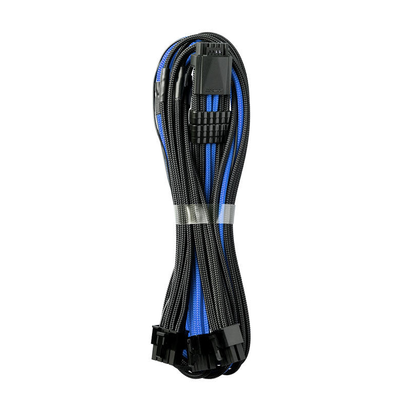 CableMod RT-Series Pro ModMesh 12VHPWR till 3x PCI-e-kabel för ASUS/Seasonic - 60 cm, svart/blå